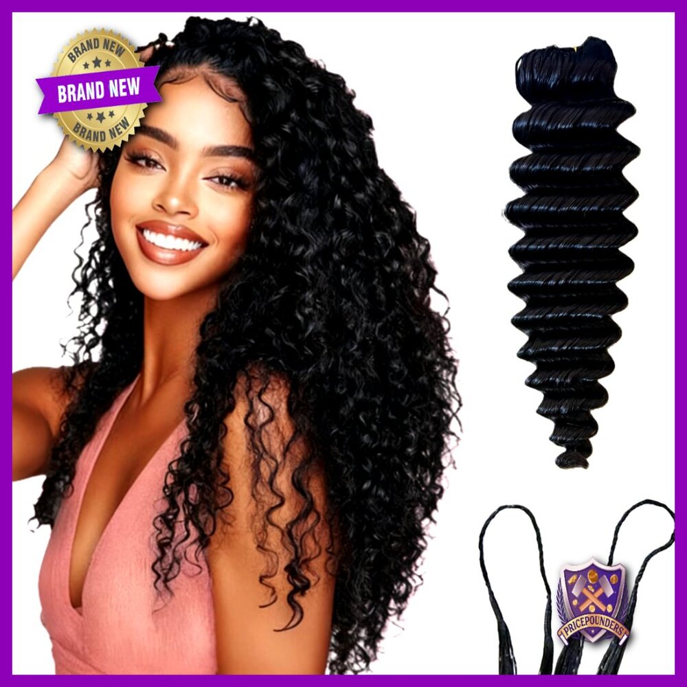 Human Hair Extensions Loose Wave Crochet Pre-Separated Natural Look Reusable